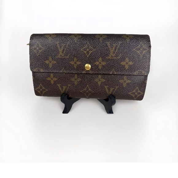 Louis Vuitton Sarah Brown Monogram Long Wallet Authentic Brown with dust pouch - Picture 3 of 16